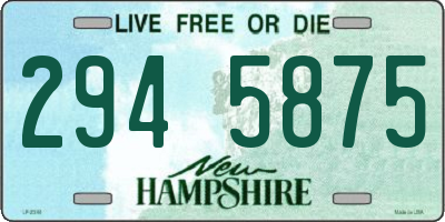 NH license plate 2945875