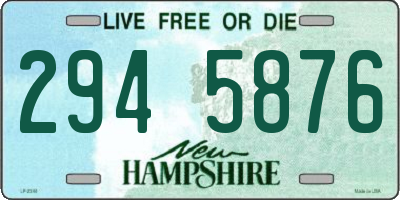 NH license plate 2945876