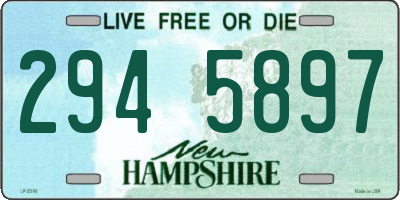 NH license plate 2945897