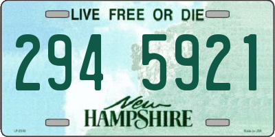 NH license plate 2945921