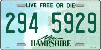 NH license plate 2945929