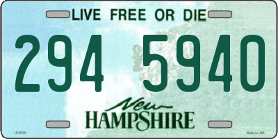 NH license plate 2945940