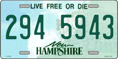 NH license plate 2945943