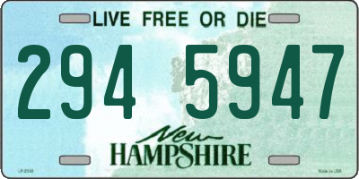 NH license plate 2945947