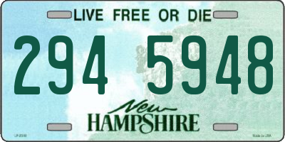 NH license plate 2945948