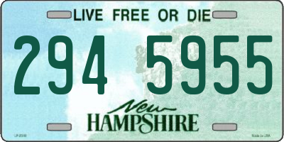 NH license plate 2945955
