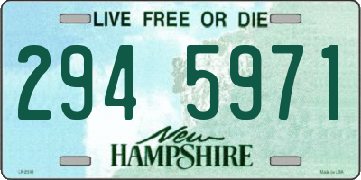 NH license plate 2945971