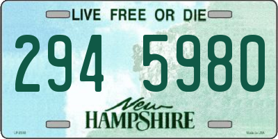 NH license plate 2945980