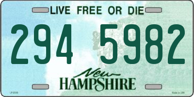 NH license plate 2945982