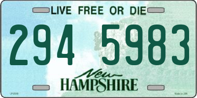 NH license plate 2945983