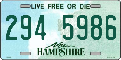 NH license plate 2945986