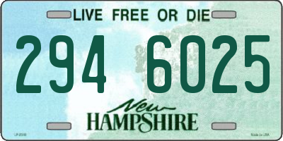 NH license plate 2946025