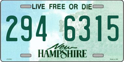 NH license plate 2946315