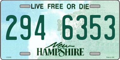 NH license plate 2946353