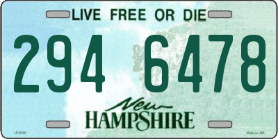 NH license plate 2946478