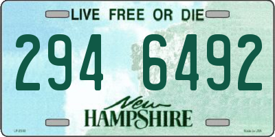 NH license plate 2946492