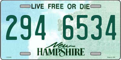 NH license plate 2946534