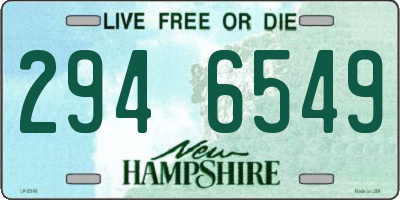 NH license plate 2946549