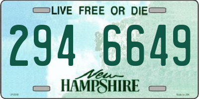NH license plate 2946649