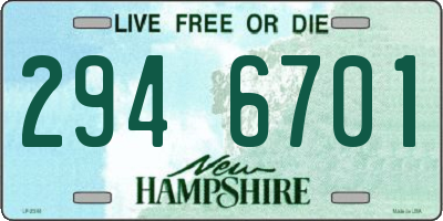 NH license plate 2946701