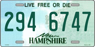 NH license plate 2946747