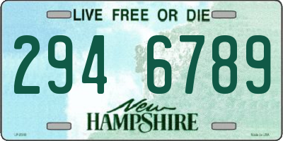 NH license plate 2946789