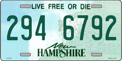 NH license plate 2946792
