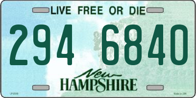 NH license plate 2946840