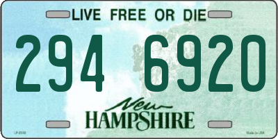 NH license plate 2946920