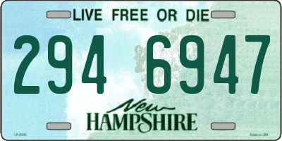 NH license plate 2946947