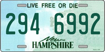 NH license plate 2946992
