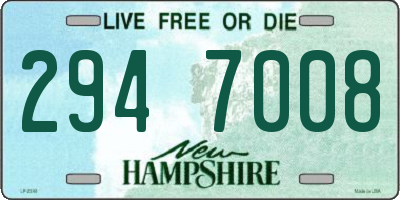 NH license plate 2947008