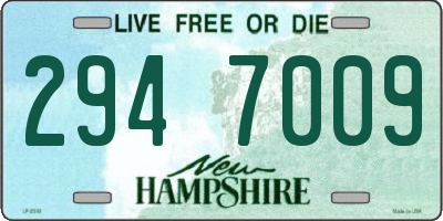 NH license plate 2947009