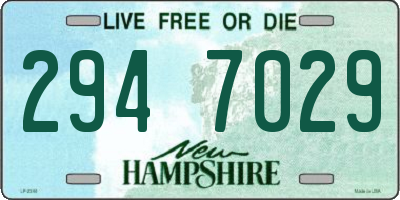 NH license plate 2947029