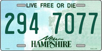 NH license plate 2947077