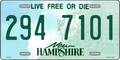NH license plate 2947101
