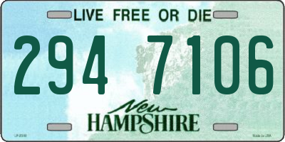 NH license plate 2947106