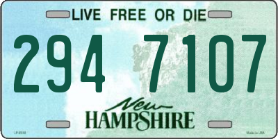 NH license plate 2947107