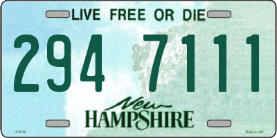 NH license plate 2947111