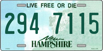 NH license plate 2947115