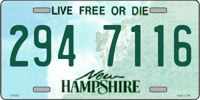 NH license plate 2947116