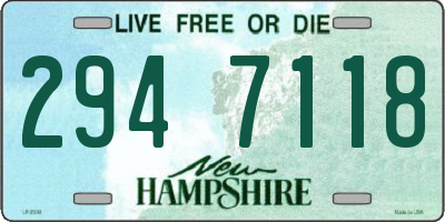 NH license plate 2947118