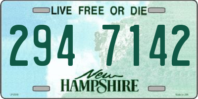 NH license plate 2947142