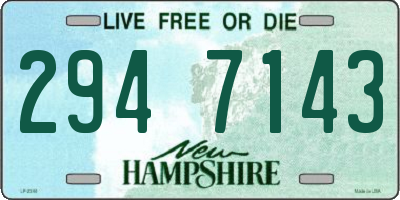 NH license plate 2947143