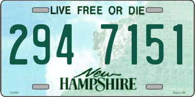 NH license plate 2947151