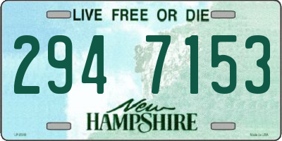 NH license plate 2947153