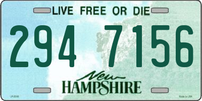 NH license plate 2947156