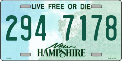 NH license plate 2947178