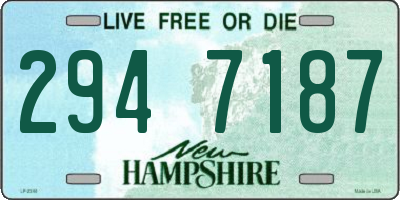 NH license plate 2947187