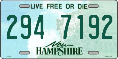 NH license plate 2947192